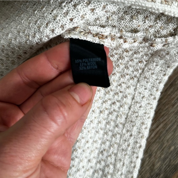 St. John Sleeveless Tweed Cream Color Dress Size L (12) - Picture 13 of 13